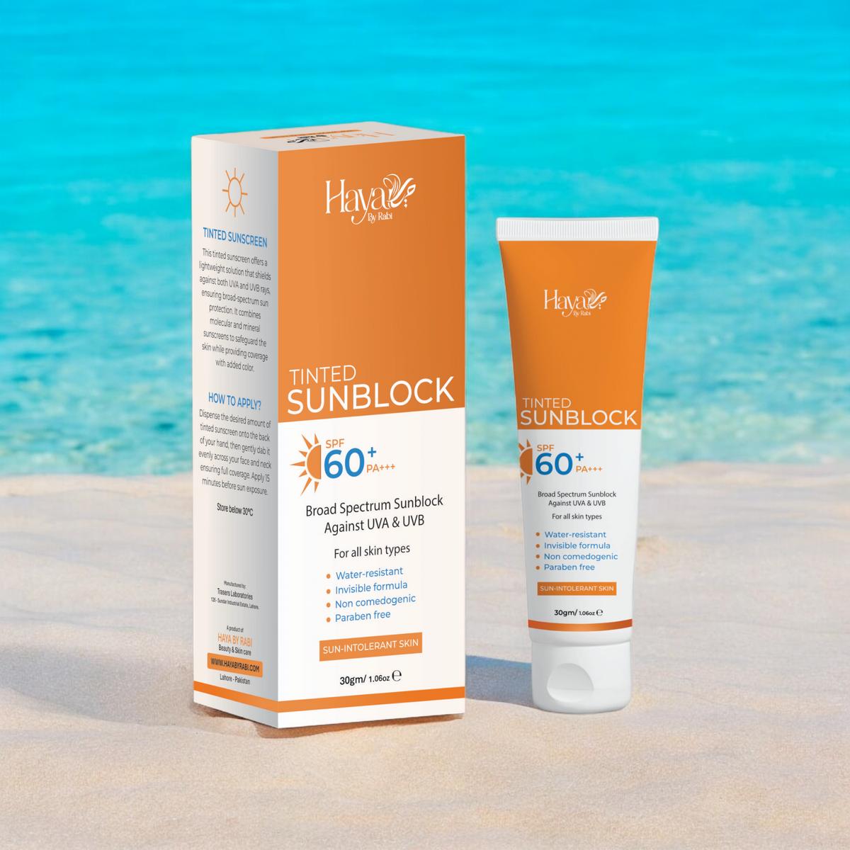 Haya Tinted Sunblock Spf 50 Broad Spectrum Uv Protection