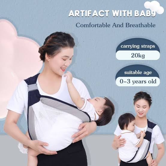 Baby Carrier, Ergonomic Baby Strap One Shoulder Labor-saving Polyester Baby Half Wrapped Sling