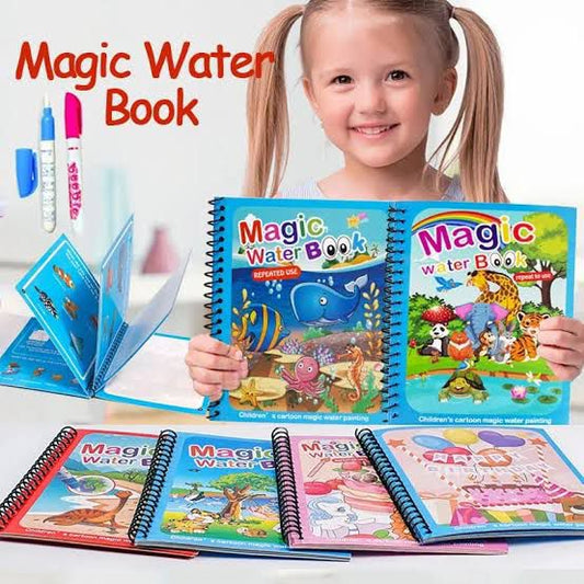 Magic Water Book Painting Drawing Coloring Board Book Magic Water Pen ( Random Book )