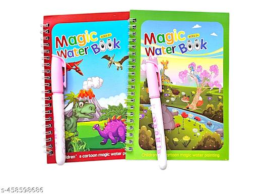Magic Water Book Painting Drawing Coloring Board Book Magic Water Pen ( Random Book )