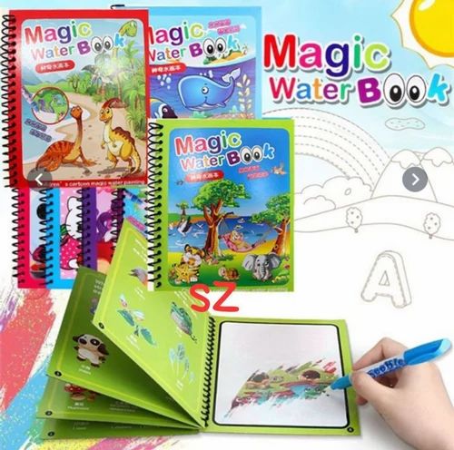 Magic Water Book Painting Drawing Coloring Board Book Magic Water Pen ( Random Book )