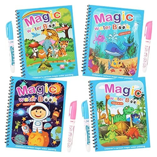 Magic Water Book Painting Drawing Coloring Board Book Magic Water Pen ( Random Book )