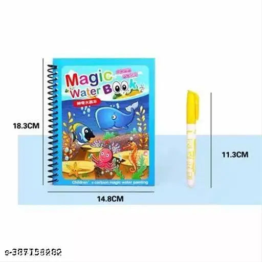 Magic Water Book Painting Drawing Coloring Board Book Magic Water Pen ( Random Book )